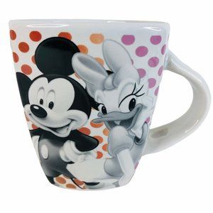 Disney Character Polka Dot Mug Donald Daisy Duck Mickey Minnie Mouse Goofy Pluto